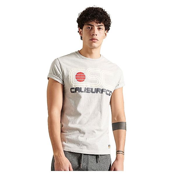 Superdry Cali Surf Graphic Kurzarm T-shirt S Grey Marl günstig online kaufen