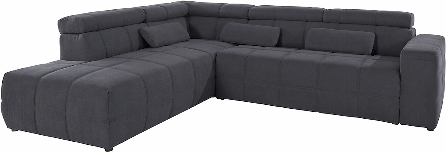 DOMO collection Ecksofa "Brandon L-Form, auch in Leder", inklusive Kopfteil günstig online kaufen