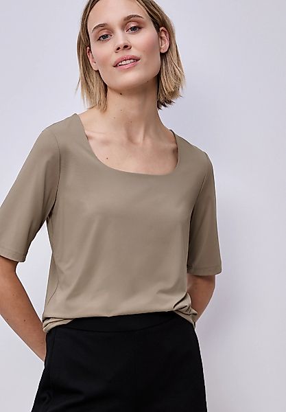 STREET ONE T-Shirt aus Jersey in Unifarbe günstig online kaufen