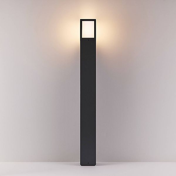 Wegeleuchte Facado II, Höhe 100 cm, eckig, dunkelgrau/opal günstig online kaufen