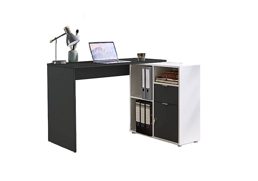 BMG Möbel Eckschreibtisch LENI (Schreibtischplatte mit Regal), Breite 110 c günstig online kaufen