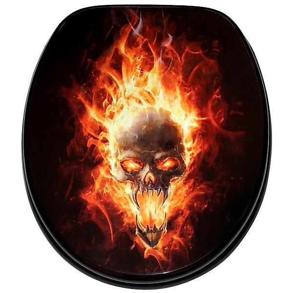 Sanilo WC-Sitz Totenkopf in Flammen, mit günstig online kaufen