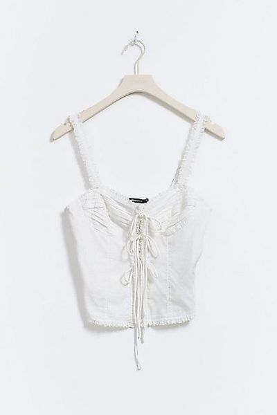 Gina Tricot Shirttop - Stilvolles Gina Tricot Tie Front Top - Ärmellos & Fi günstig online kaufen