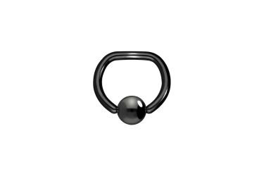 PIERCINGLINE Nasenpiercing Chirurgenstahl Klemmkugelring D-FORM (Klemm-Ring günstig online kaufen