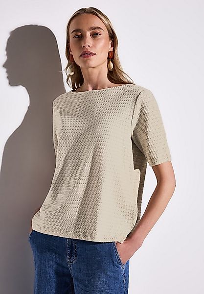 STREET ONE T-Shirt mit feiner Struktur günstig online kaufen