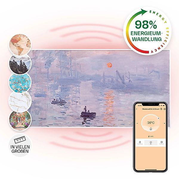 Klarstein Wonderwall Air Art Smart Infrarotheizung 120x60 cm 700 W Wandinst günstig online kaufen