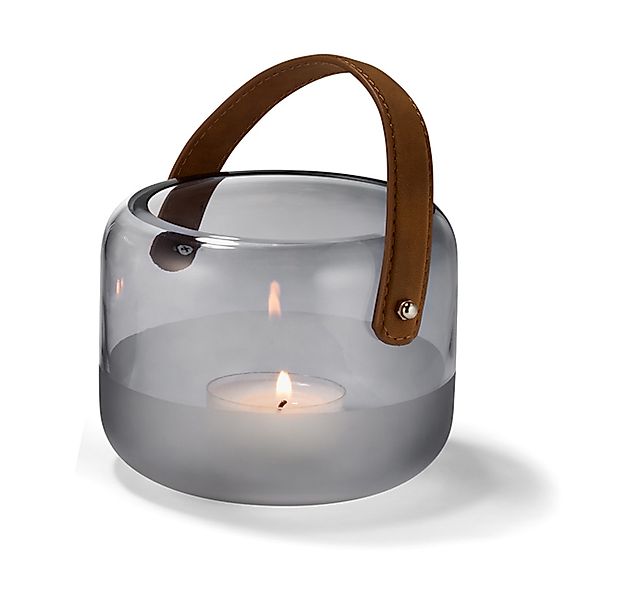 PHILIPPI Windlicht Windlicht MARLON mit Lederhenkel - S 12 cm, PHILIPPI Win günstig online kaufen