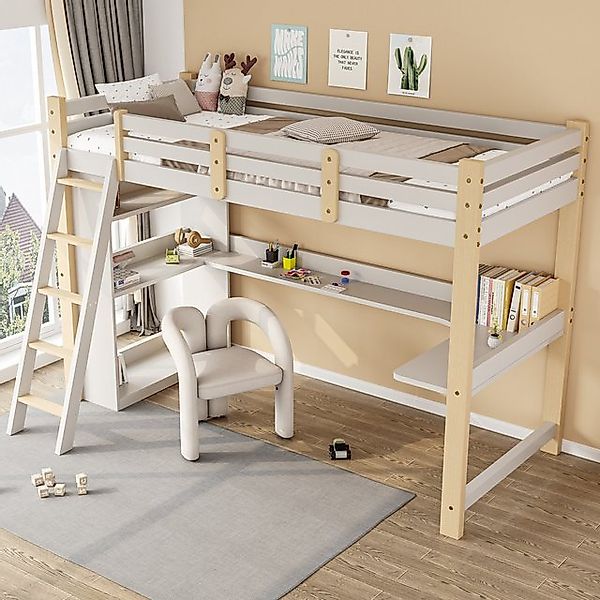 STILVORA Kinderbett Kinderbett 90x200 mit Tisch,Massivholzbett Bettgestell günstig online kaufen