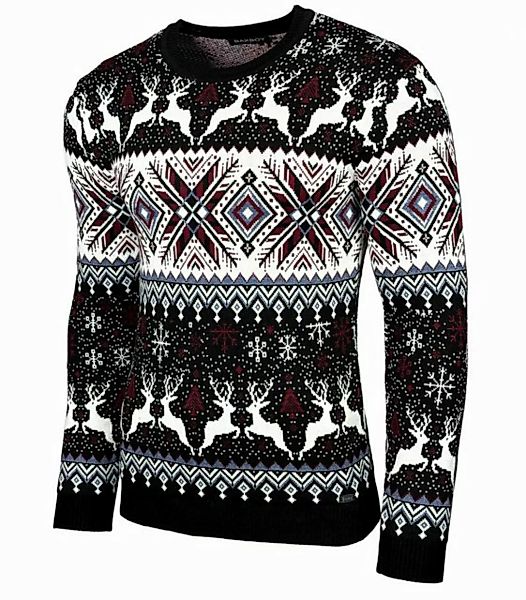 Baxboy Strickpullover BAXBOY Herren stylischer Rundhals Norweger Strick-Pul günstig online kaufen