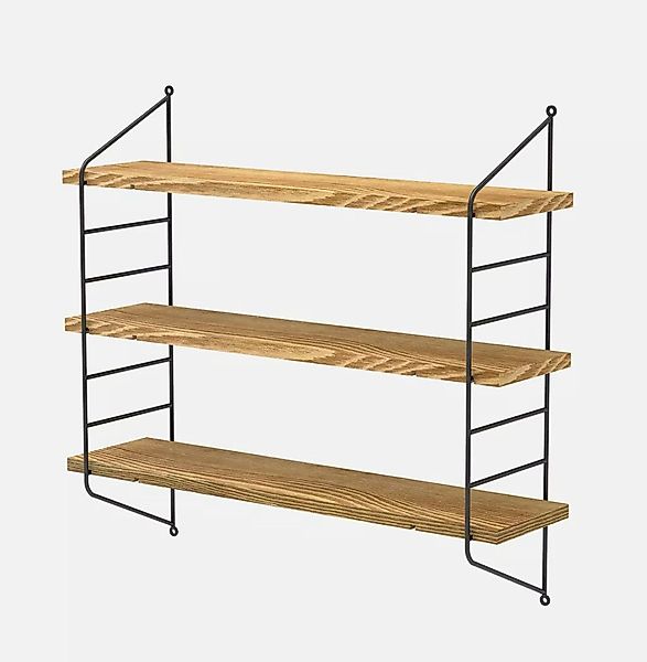 Holz Lichter Wandregal Wandregal verstellbar rustikal, günstig online kaufen