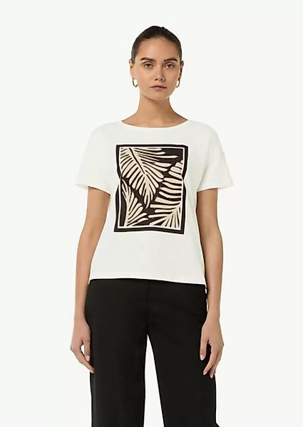 Comma Kurzarmshirt T-Shirt aus Modalmix Artwork günstig online kaufen