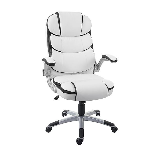 MCW Bürostuhl F80 Schreibtischstuhl Chefsessel Drehstuhl Kunstleder Weiß günstig online kaufen