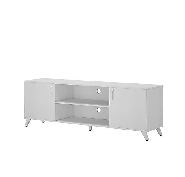 Vicco Lowboard Maceio, Weiß, 160 x 54.5 cm mit 2 Türen günstig online kaufen