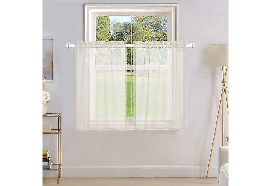 BTTO V&G Scheibengardine Bistrogardine,Transparente Gardinen,Kurzgardine mi günstig online kaufen