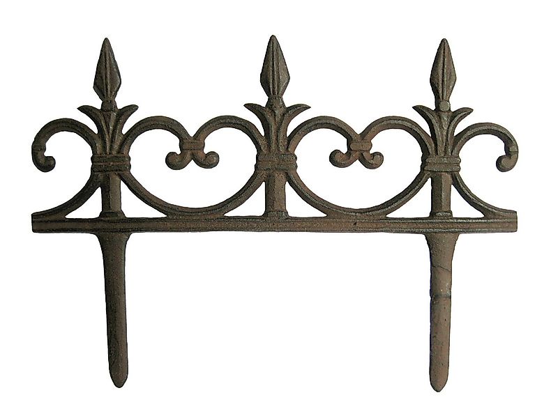 B&S Beetbegrenzung Beetzaun Beeteinfassung Gusseisen 33,5 cm Lilie Fleur de günstig online kaufen