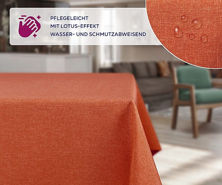 Beautex Tischdecke Fleckenabweisende bügelfreie Tischdecke mit günstig online kaufen