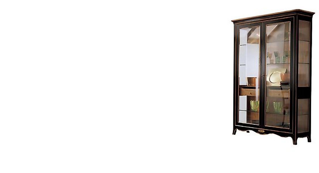 JVmoebel Vitrine Vitrine Wohnzimmer Möbel Anrichte Massive Holz Vitrinen Gl günstig online kaufen
