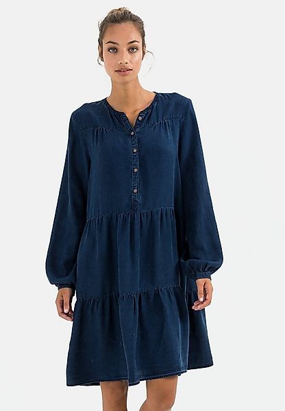 camel active Sommerkleid aus reinem TENCEL™ Lyocell Langarm Rundhals günstig online kaufen