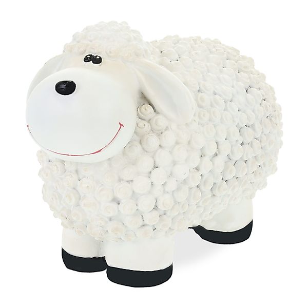 relaxdays Gartenfigur Schaf, Weiß günstig online kaufen