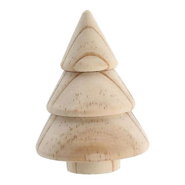 Deko-Figur WEIHNACHTSBAUM aus Holz ca. 7,5cmH 1 Stück von CEPEWA Hellbraun günstig online kaufen
