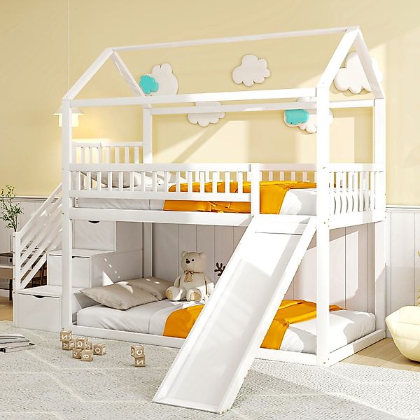 Flieks Hochbett Etagenbett 90x200cm mit oberem günstig online kaufen
