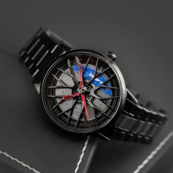 DRIFTELEMENT Quarzuhr MOTORSPORT FELGENUHR, Dreidimensionales Felgendesign günstig online kaufen