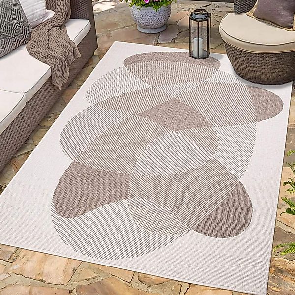 Carpet City Outdoorteppich "DUO RUG 5835" rechteckig 5 mm Höhe Wendeteppich günstig online kaufen
