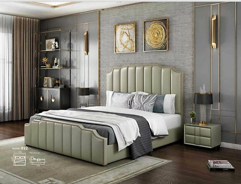 JVmoebel Bett, Schlafzimmer Luxus Bett Design Betten 180x200cm Doppel Hotel günstig online kaufen