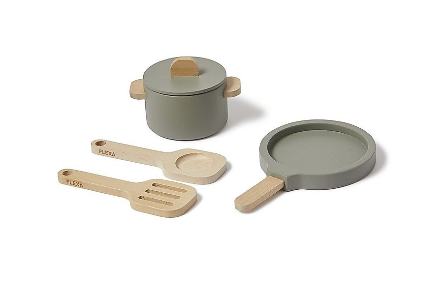 Flexa Kinder-Küchenset Topf & Pfanne, grün günstig online kaufen