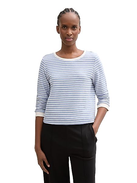 TOM TAILOR Denim Sweatshirt mit gestreifter günstig online kaufen