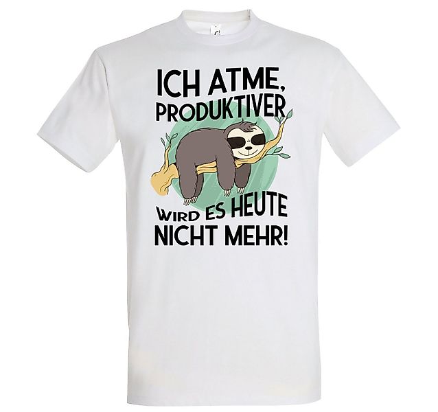 Youth Designz T-Shirt Ich Atme, Produktiver wird es heute nicht mehr Herren günstig online kaufen