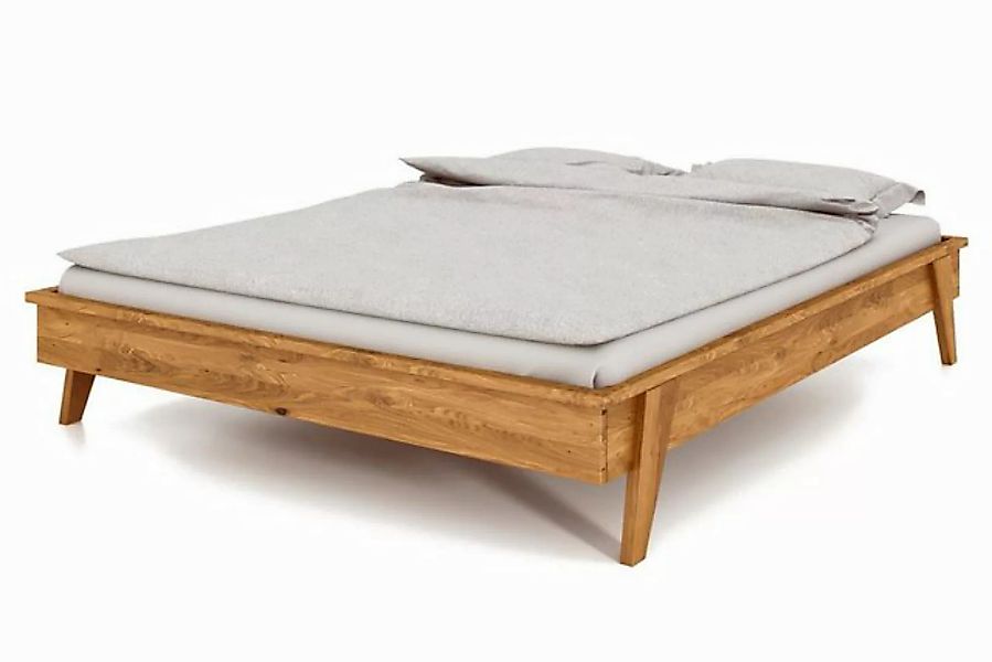 byoak Bett RETRO 160 x 190 aus Massivholz, ohne Kopfteil, Naturgeölt günstig online kaufen