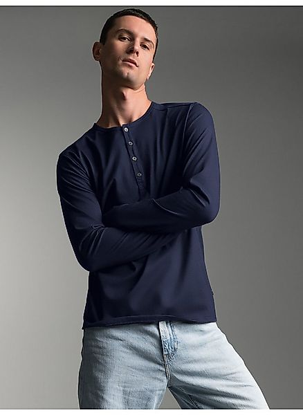 Trigema Longsleeve TRIGEMA Langarmshirt mit Knopfleiste (1-tlg) günstig online kaufen
