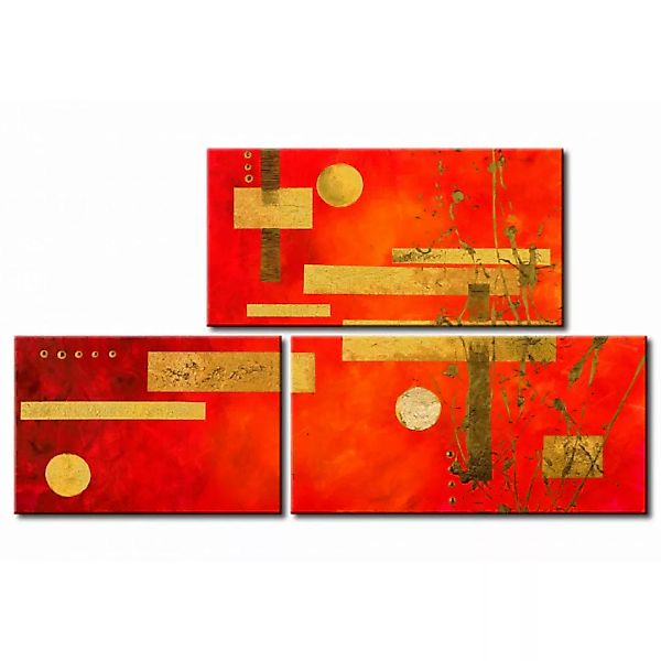 Wandbild Gold und Rot  XXL günstig online kaufen