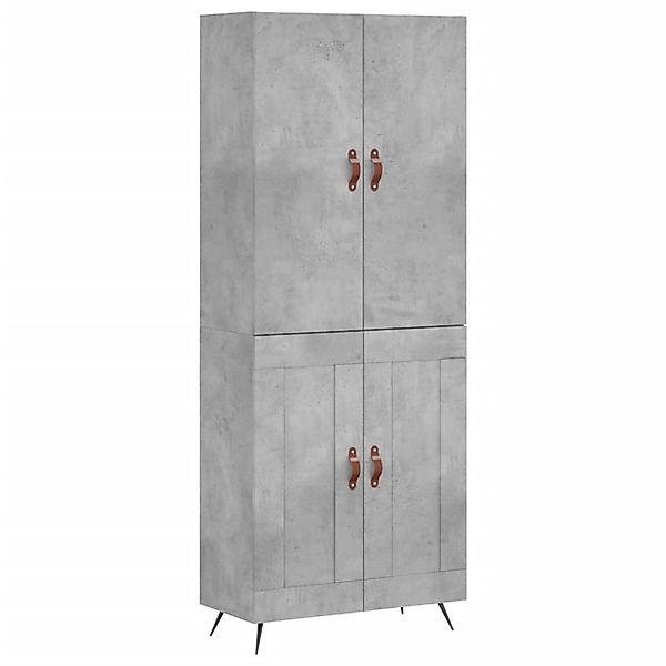 vidaXL Highboard Betongrau 69,5x34x180 cm Holzwerkstoff 3195767 günstig online kaufen