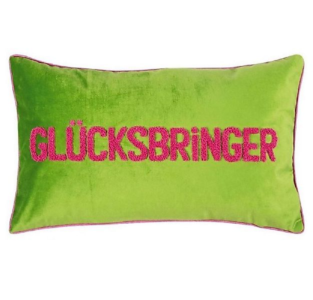 PAD Kissenhülle Kissenhülle Letters Glücksbringer Hot Pink (30x50cm) günstig online kaufen