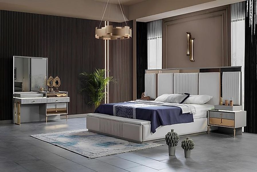 Xlmoebel Bett Designer Schlafzimmer Set mit 4 Teilen - Komplettangebot für günstig online kaufen