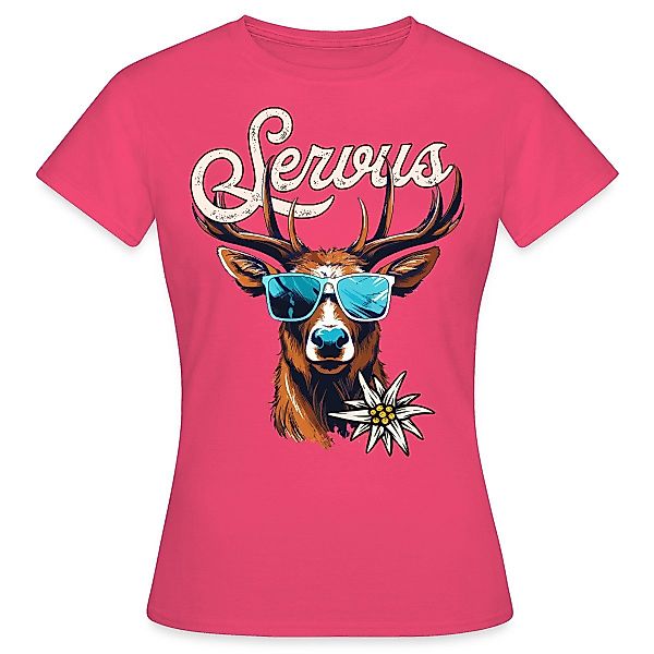 Spreadshirt T-Shirt Servus Hirsch Mit Sonnenbrille günstig online kaufen