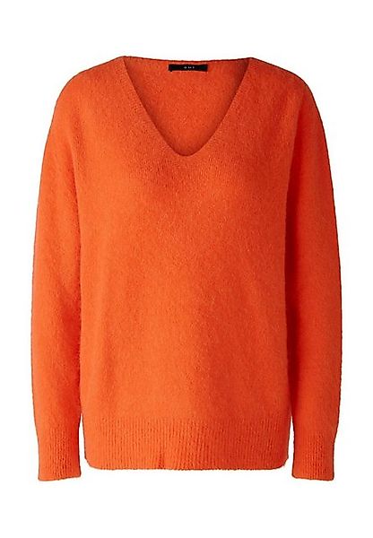 Oui V-Ausschnitt-Pullover Pullover mit Alpaka günstig online kaufen