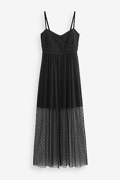 Next Midikleid Transparentes Träger-Midikleid mit Punkten günstig online kaufen
