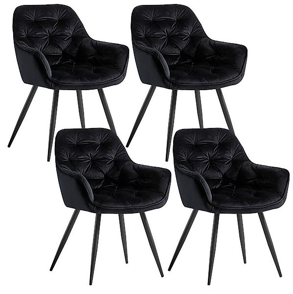 JYMTOM Esszimmerstuhl mit dickem Samtstoff gepolsterter Sitz, Armlehnen und günstig online kaufen