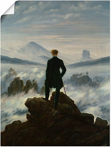 Artland Wandbild "Der Wanderer über dem Nebelmeer. Um 1818" Mann 1 Stk. tlg günstig online kaufen