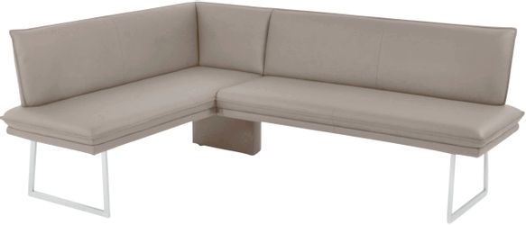 K+W Komfort & Wohnen Eckbank mit Sattlernaht und schmaler Kufe, langer Sche günstig online kaufen