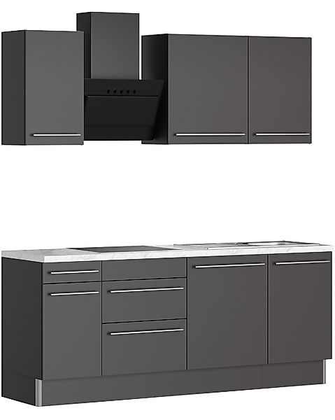 KOCHSTATION Küche "KS-Bern2", Breite 210 cm, wahlweise mit E-Geräten, für a günstig online kaufen