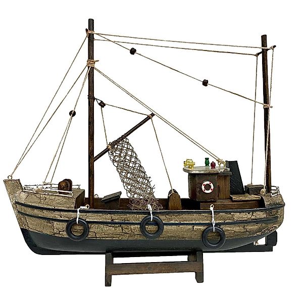Aubaho Dekoobjekt Kutter Fischerboot Fischkutter Schiffsmodell günstig online kaufen