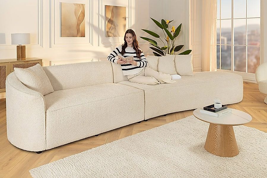 riess-ambiente Big-Sofa ATELIER L 330cm beige Bouclé - inkl. Kissen, Schaum günstig online kaufen