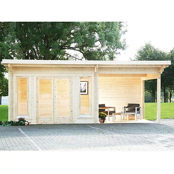W. Finnhaus Holz-Gartenhaus Trondheim 70-A  BxT 640x300 dav. 280 cm Anbau r günstig online kaufen