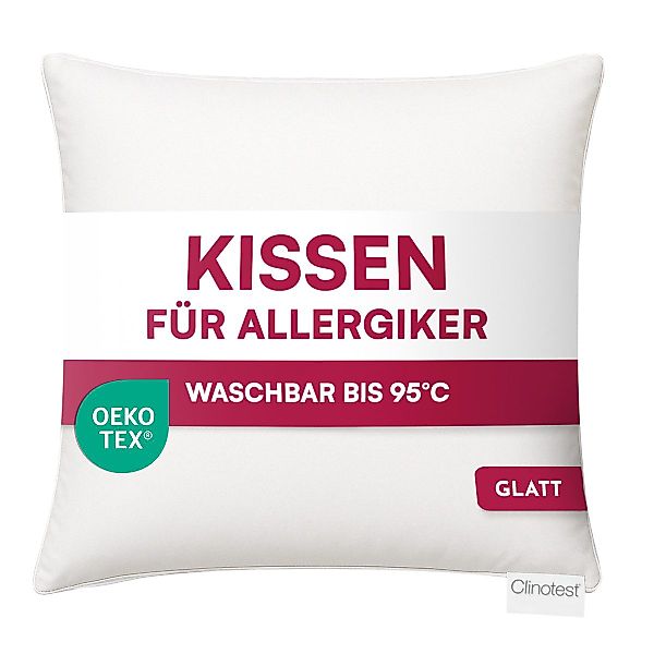 Clinotest Kopfkissen Polykissen Glatt, Füllung: 120g, günstig online kaufen