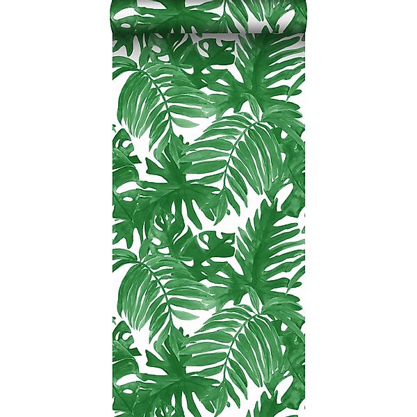 Sanders & Sanders Tapete Palmenblätter Dschungelgrün 53 cm x 10.05 m günstig online kaufen
