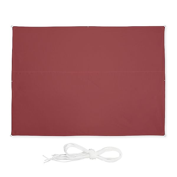 relaxdays Sonnensegel Rotbraunes Sonnensegel rechteckig, 2,5 günstig online kaufen